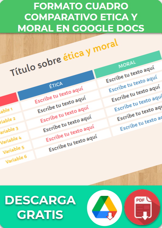 Cuadro Comparativo De Tica Y Moral Ejemplos Plantillas Word Excel