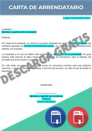 Carta De Arrendatario Ejemplos Y Formatos Word Pdf The Best Porn Website