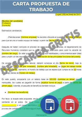 Carta Propuesta De Trabajo Ejemplos Y Formatos Word Pdf