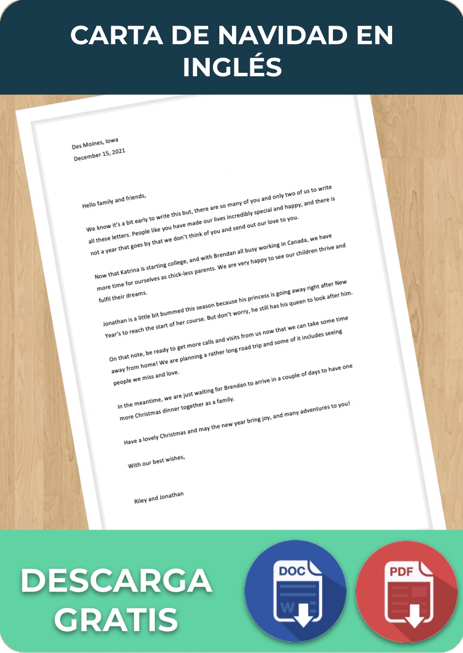 Carta de Navidad en Inglés