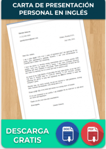 Carta de Presentación Personal en Inglés