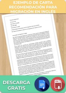 Ejemplo de Carta de Recomendación para Migración para Google Docs