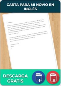 Carta para mi novio en inglés