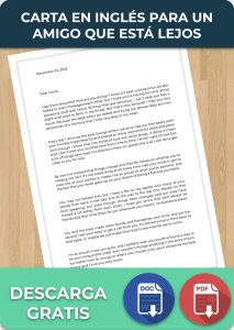 Carta en Inglés para un Amigo que está Lejos