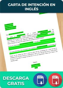 Carta de intención en inglés