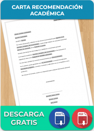Carta de Recomendación Académica