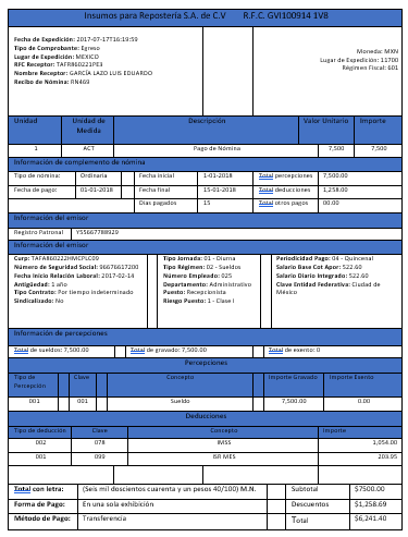 Recibo De Nómina Ejemplos Y Formatos Excel Word Y Pdfs