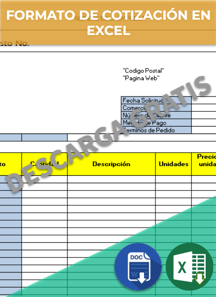 Formato de cotización en Excel