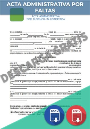 Acta Administrativa por Faltas