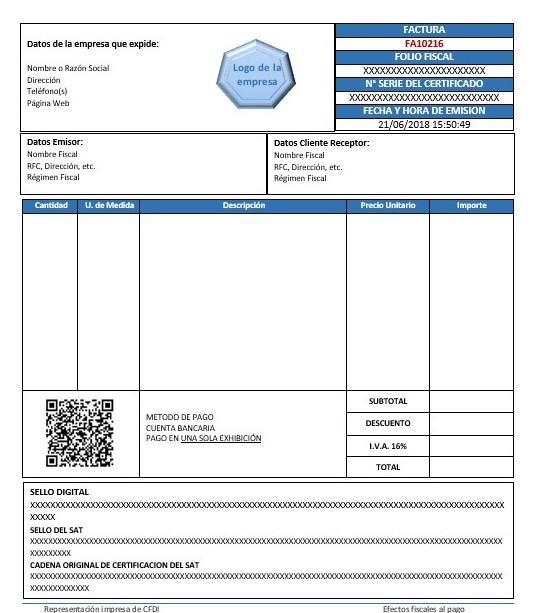 Ejemplo de Factura  Milformatos.com