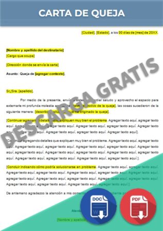 Carta de Queja Carta de Queja