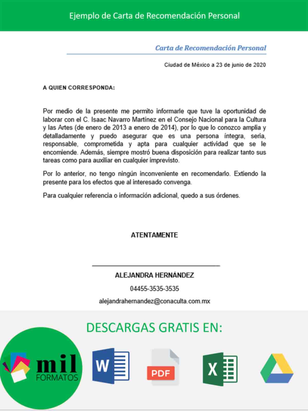 Carta De Recomendacion Personal Ejemplos Formato Word Pdf Gratis