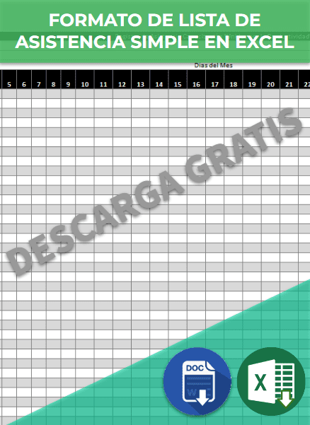 Formato de lista de asistencia en Excel