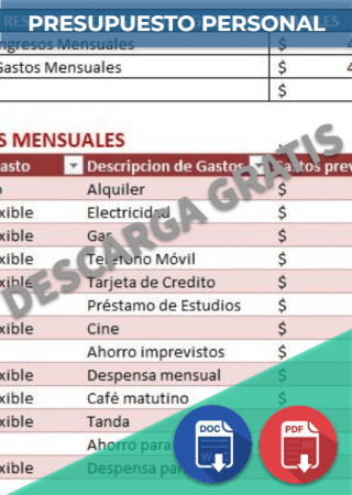 Presupuesto Personal » Ejemplos, Formatos【 2023 】