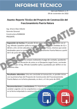 Informe Técnico » Ejemplos, Formatos【 2023 】