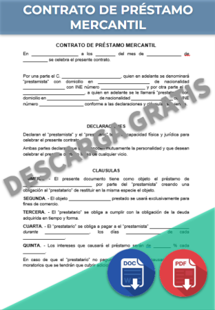 Contrato de préstamo mercantil
