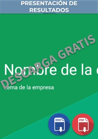 Presentación de Resultados Presentación de Resultados