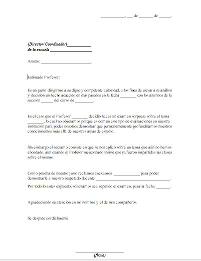 Carta de Queja de un Profesor 【 Ejemplos y Formatos 】Word, PDF