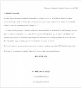 Cartas de recomendacion personal para un amigo - Zomko 