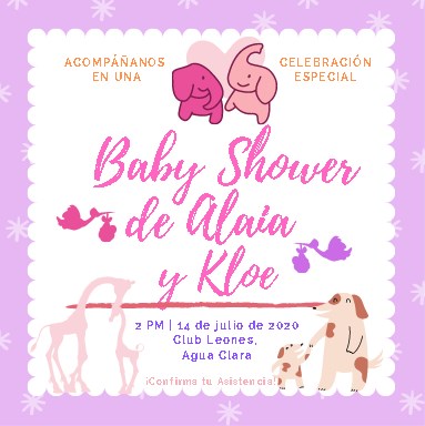Plantilla Invitación Baby Shower Niña - Canva- Imprimir Gratis
