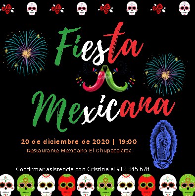 Plantilla para Invitaciones Mexicanas - Canva - Imprimir Gratis