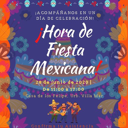 Plantilla de Invitaciones Fiesta Mexicana - Canva - Editable Gratis