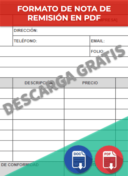 Nota De Remisión Ejemplos Formatos Excel Word【2024 6434