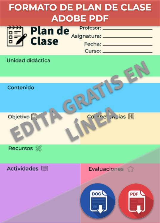 Plan De Clase Ejemplos Plantillas Word Excel Canva