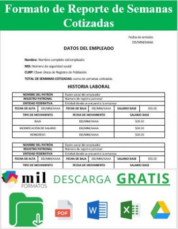 Reporte de Semanas Cotizadas