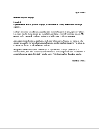 Carta de una hija a un padre Carta de una hija a un padre