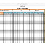 Formato de lista de asistencia escolar Excel
