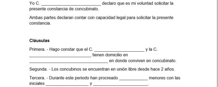 Constancia De Concubinato Ejemplos Y Formatos Word Y Pdf Para Imprimir Images Vrogue