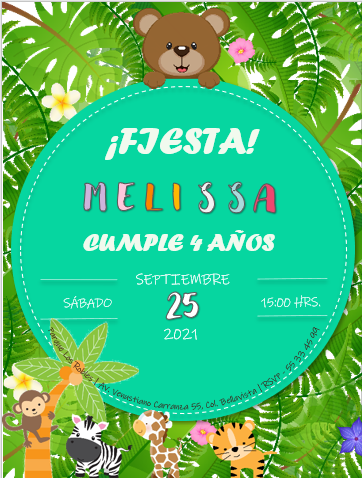 Invitaciones Infantiles ▷ PowerPoint, Canva - Ejemplos y Plantillas