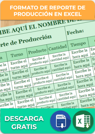 Formato de reporte de producción en Excel