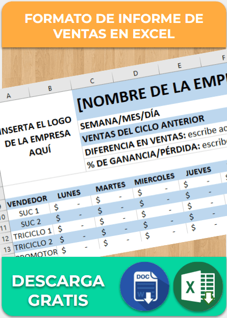 Formato de informe de ventas en Excel