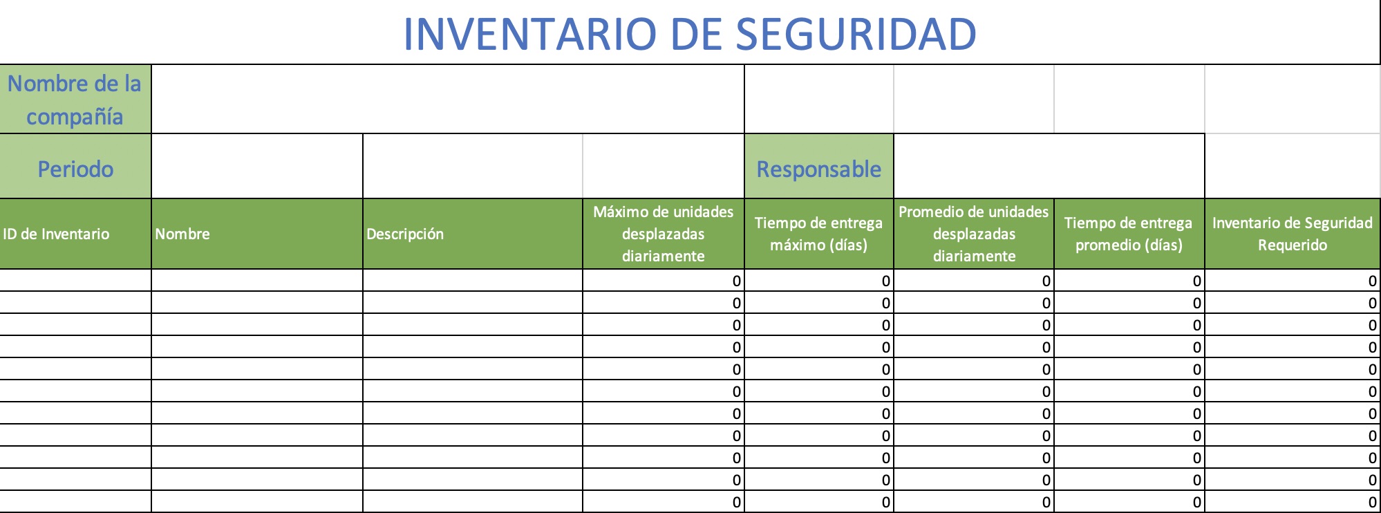 Inventario De Seguridad Ejemplos Formatos Word Excel 5758