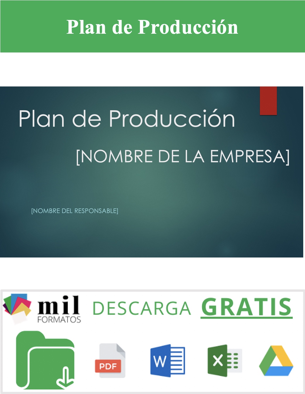 imagen de Plan de Producción