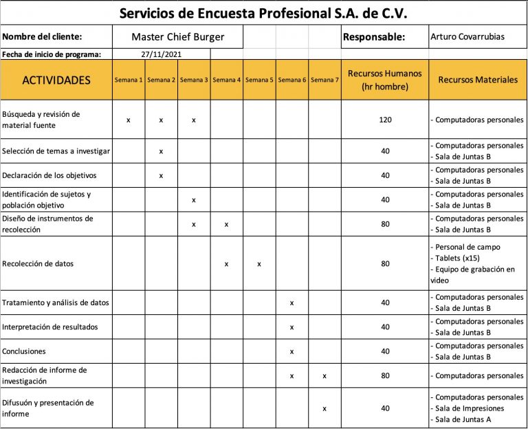 Programa de Trabajo Ejemplos, Formatos Word, Excel