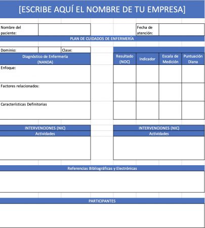 Formato de Plan de Cuidados de Enfermería Formato de Plan de Cuidados de Enfermería