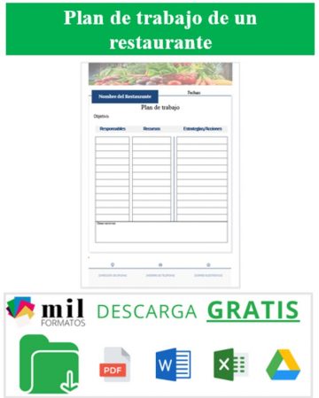 Plan de Trabajo de un Restaurante