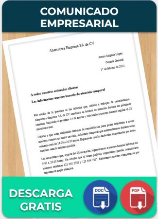 Comunicado Empresarial