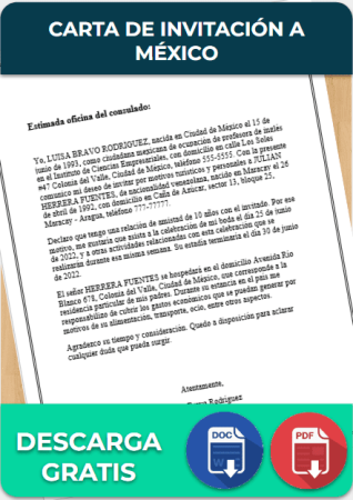 Carta de invitación a México