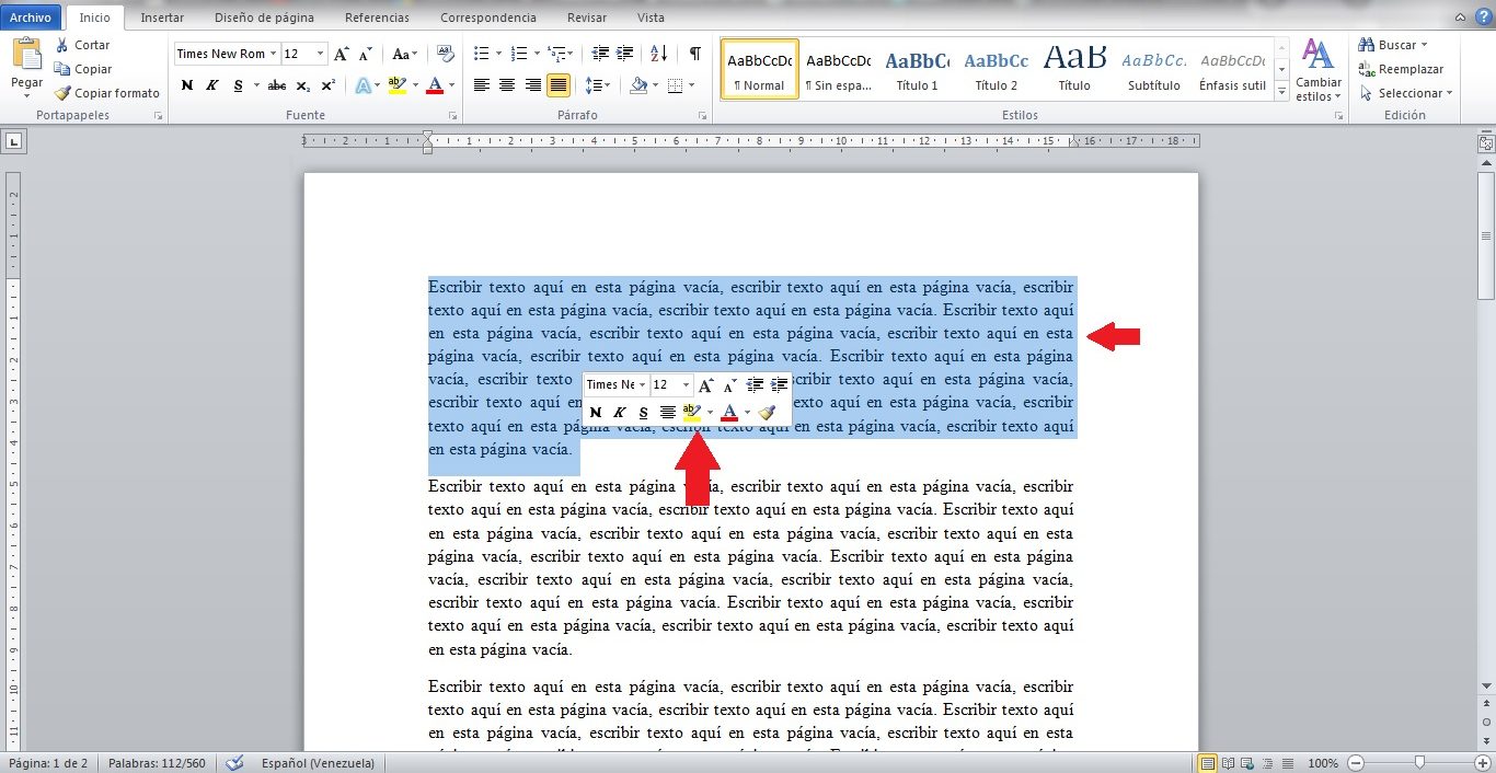 Como Seleccionar Todo El Texto En Word En Mac