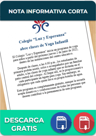 Nota informativa corta