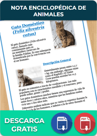 Nota enciclopédica de animales