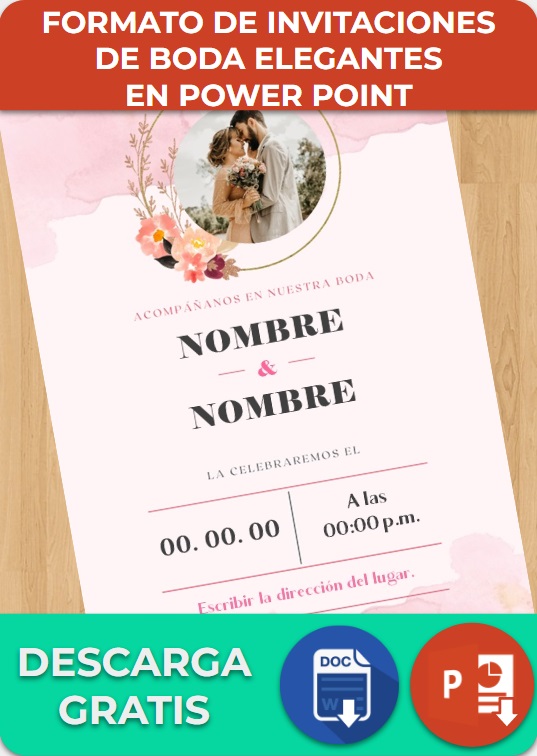 Invitaciones De Boda Elegantes Powerpoint Canva Ejemplos Y Plantillas 3526