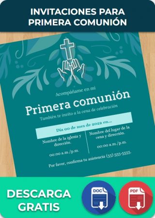 Invitaciones para Primera Comunión