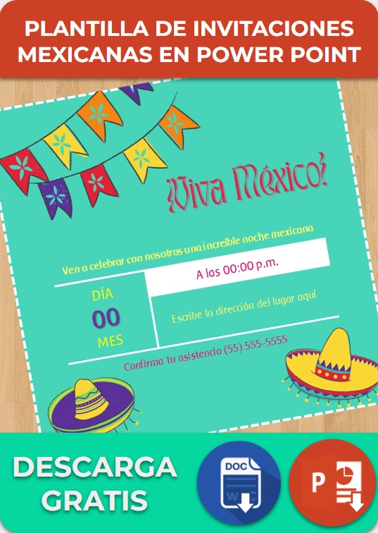 imagen de Plantilla para invitaciones mexicanas en Power Point