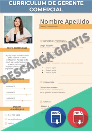 Currículum de Gerente Comercial Currículum de Gerente Comercial
