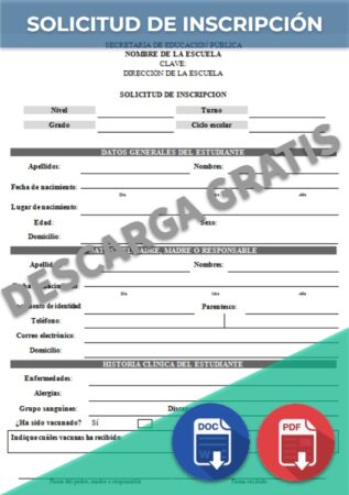 Solicitud de inscripción
